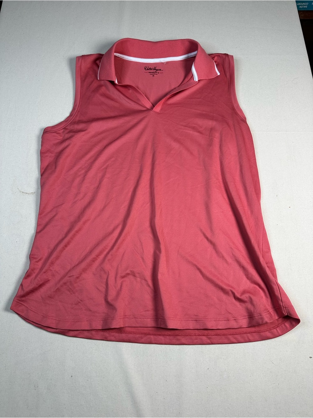 Walter Hagen Coral Sleeveless Polo Tank Top XL